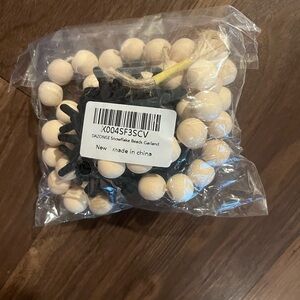 Wooden Bead Snowflake Garland